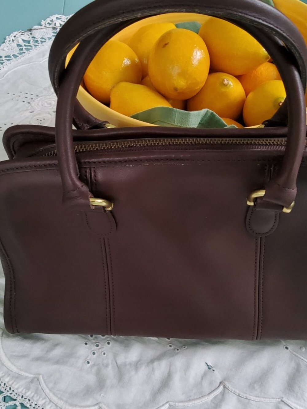 Vintage Coach Beaumont Satchel in Mahogony 9871 - Picture 2 of 15